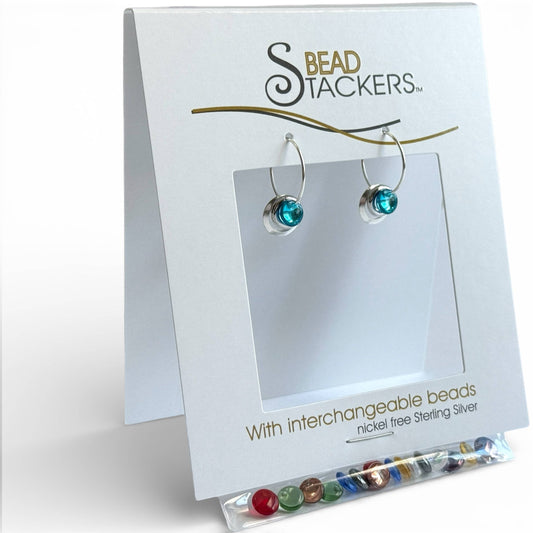 0024 - Mini earrings come with 9 interchangeable colours. 