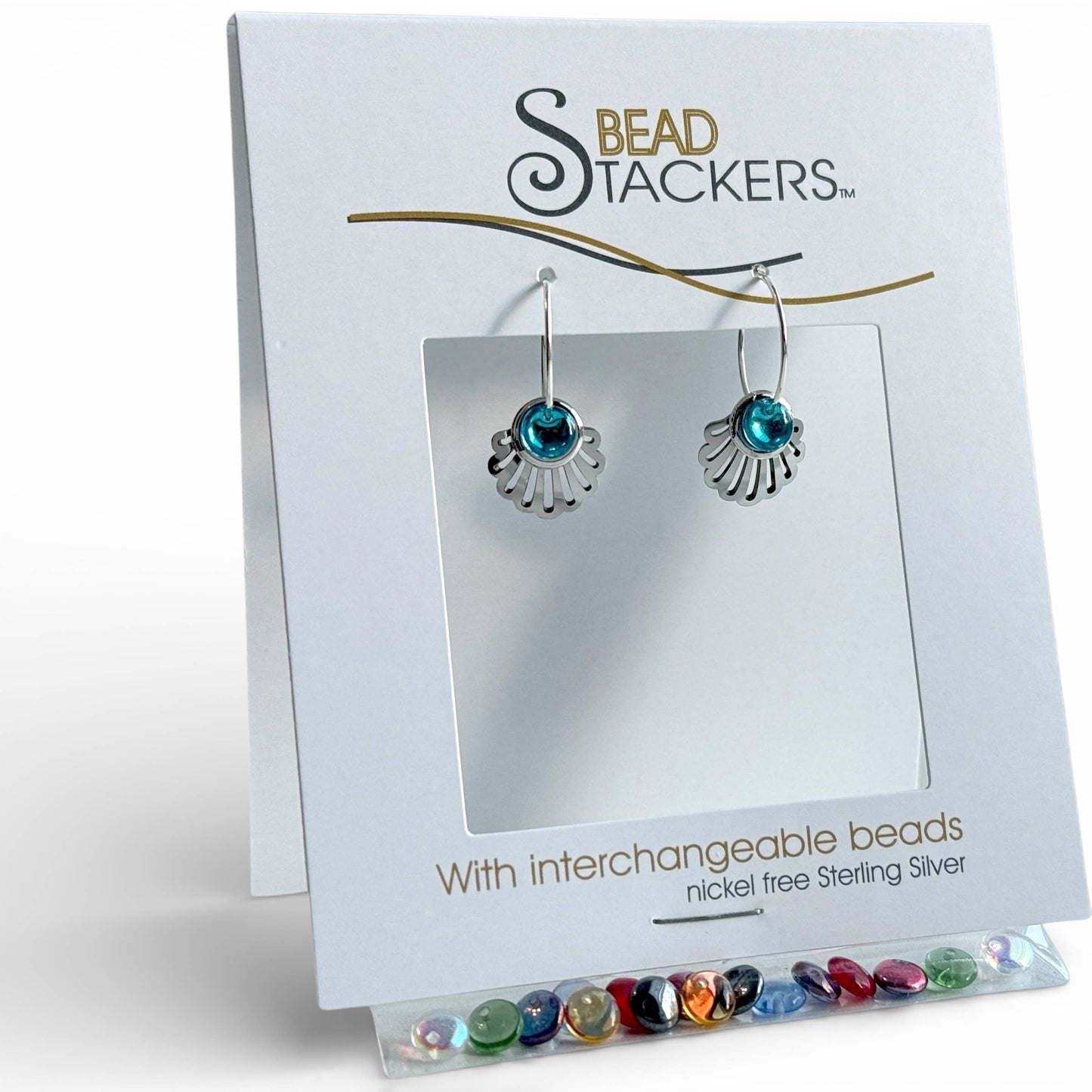 Sh30 - Petite earrings come with 9 interchangeable colours.