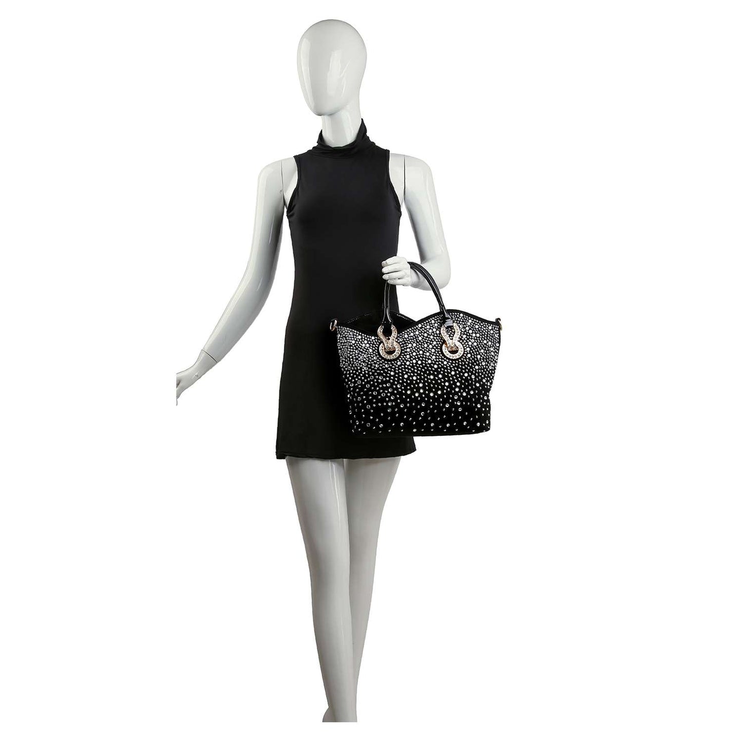 Handbag Express - Rhinestone Ombre Design Elegant Tote