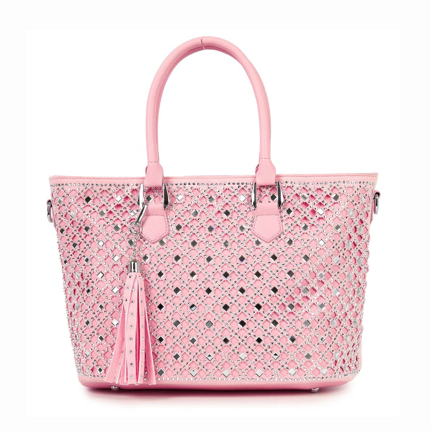 Handbag Express - Dazzling Rhinestone Shopper Style Tote