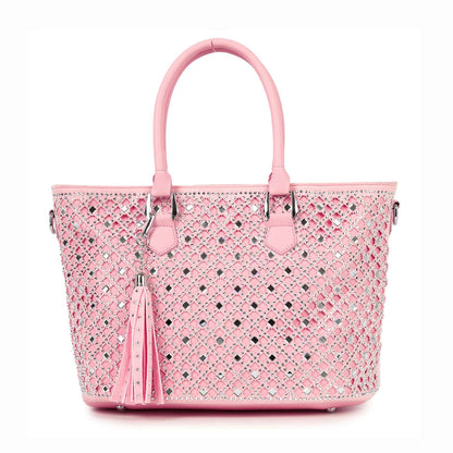 Handbag Express - Dazzling Rhinestone Shopper Style Tote