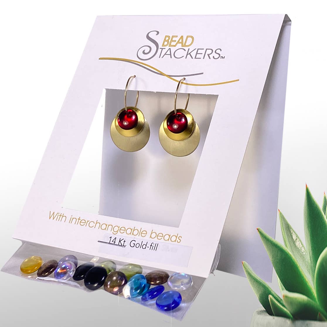 Ltmt40G - Dangle Earrings with 9 interchangeable colours.  