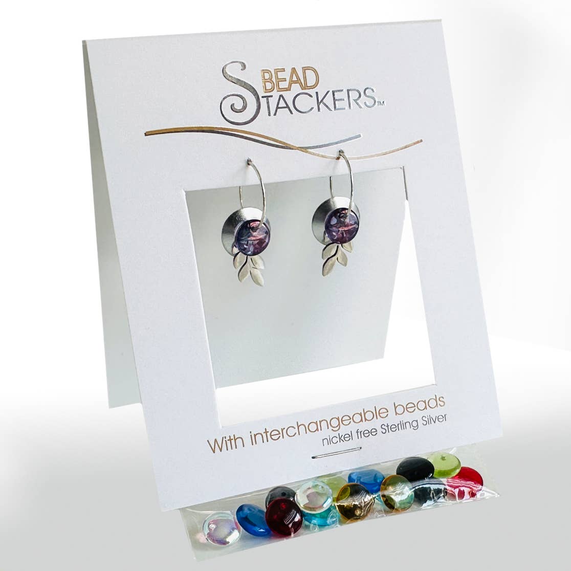 LFLT28 - Earrings come with 9 interchangeable colours. 