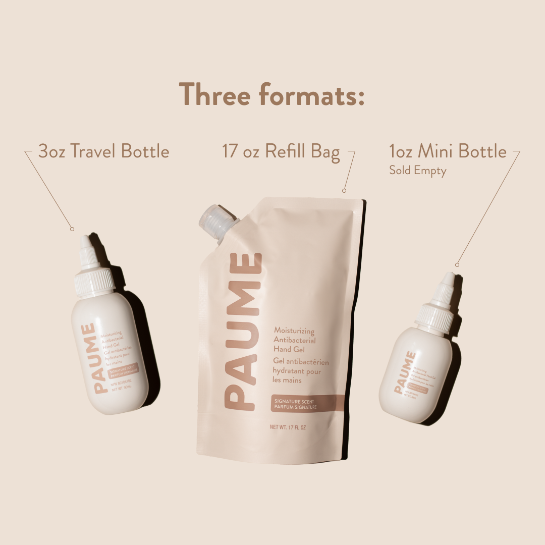PAUME - Sanitizer Gel Bottle | Moisturizing Antibacterial Hand Gel