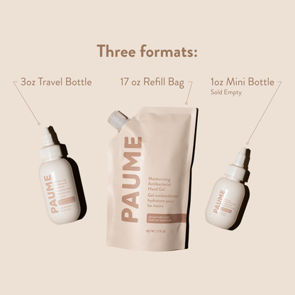 PAUME - Sanitizer Gel Bottle | Moisturizing Antibacterial Hand Gel