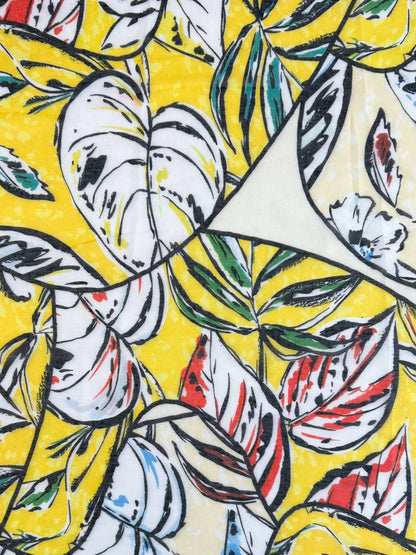 Joanne - Spring/Summer Yellow Leaf Scarf