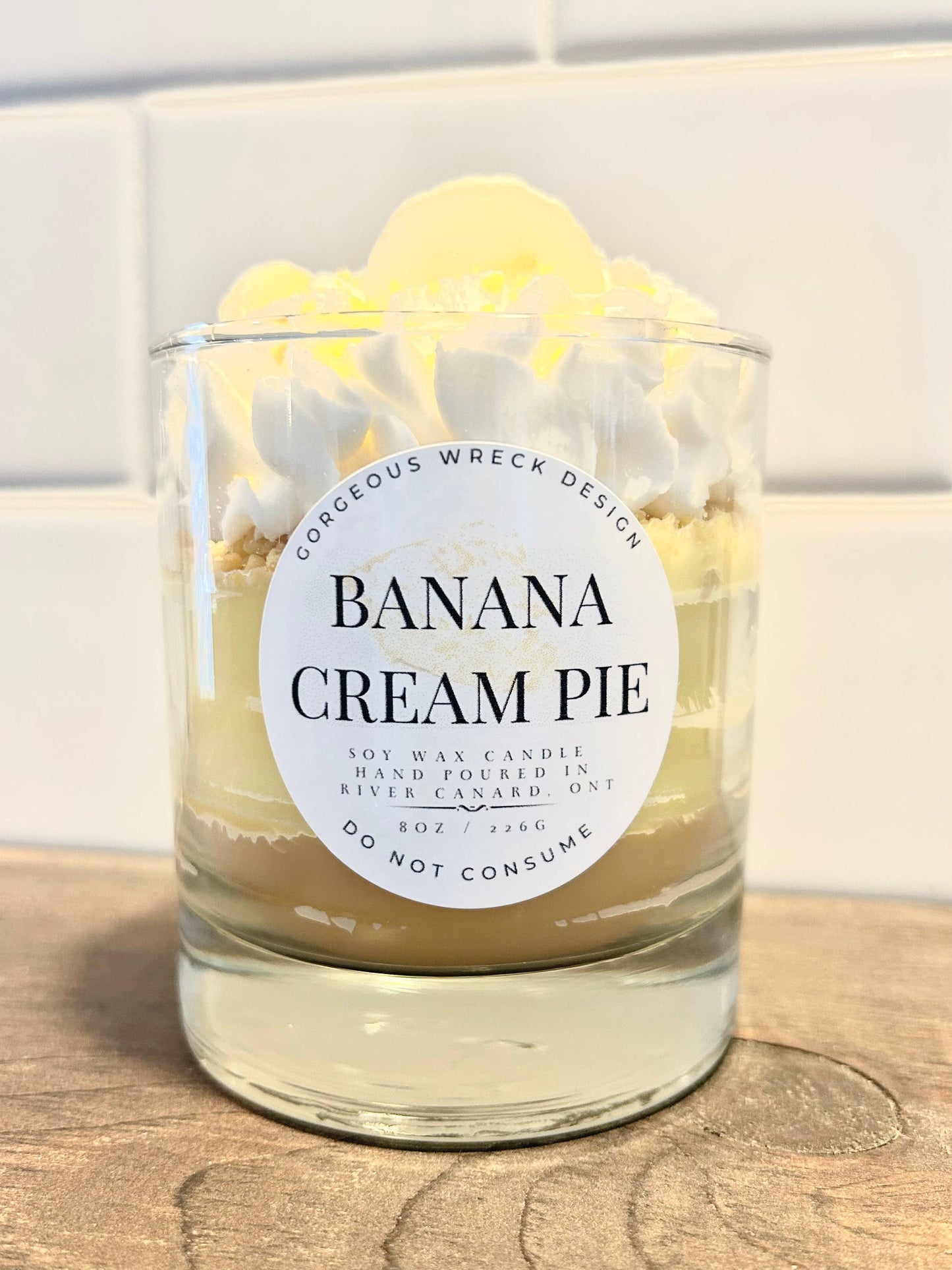 Banana Cream Pie Dessert Candle 