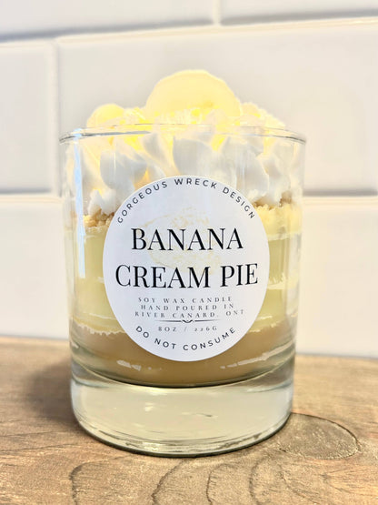 Banana Cream Pie Dessert Candle 