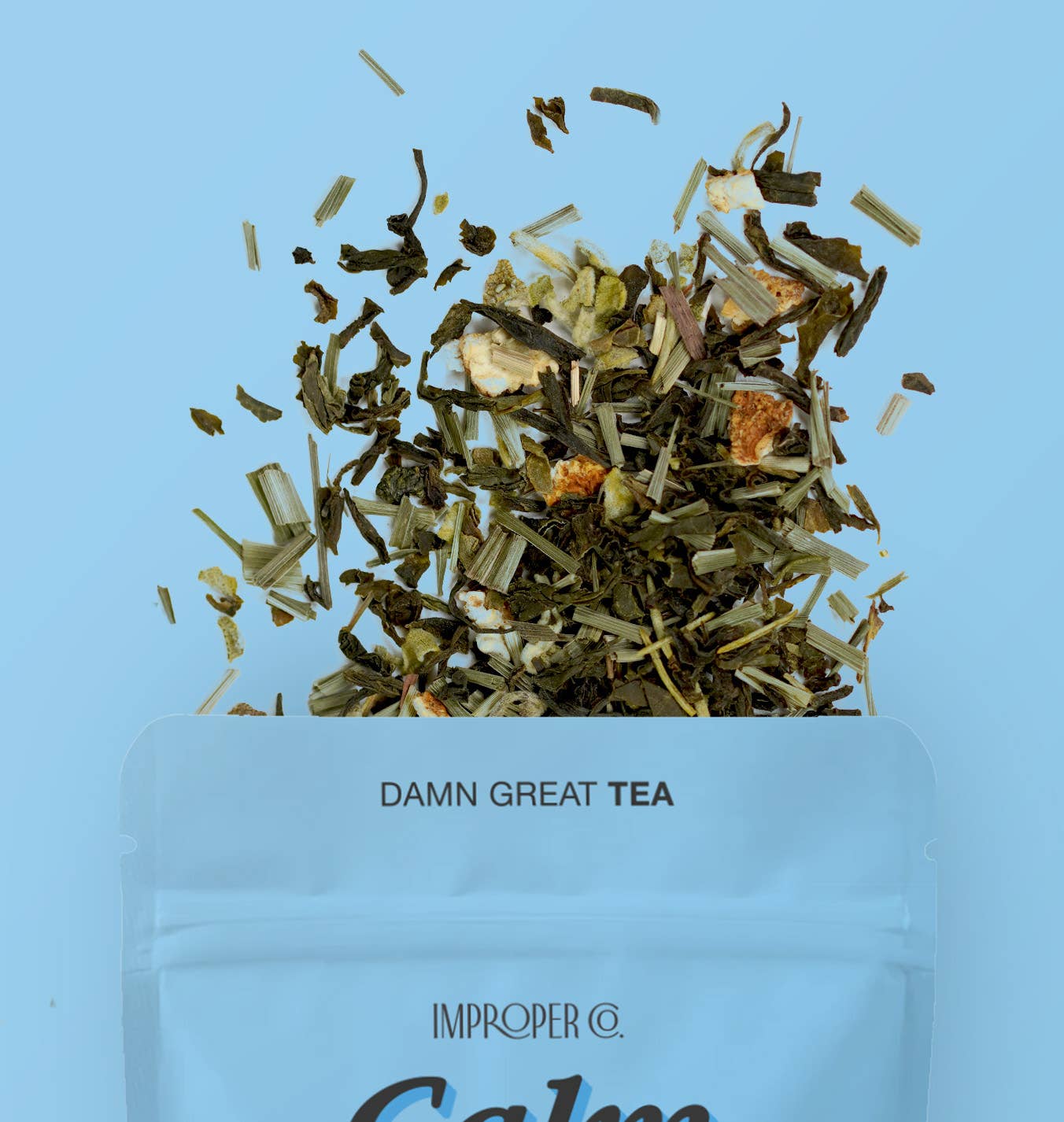 Improper Co. (No duties | Ships from CAN/USA) - Calm the F Down Green tea, 20 Servings, Functional Tea Blend
