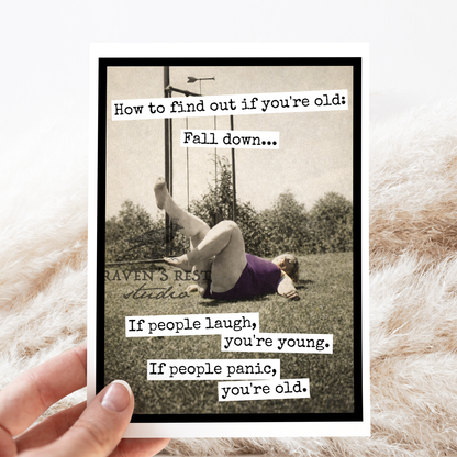 Birthday Card. How To Find Out If You're Old... Vintage