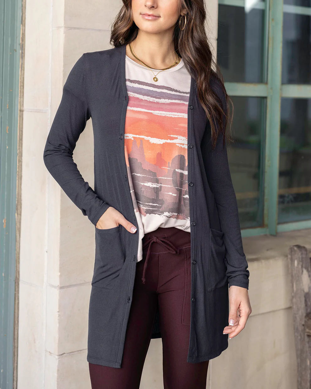 Lightweight Ribbed Cardigan