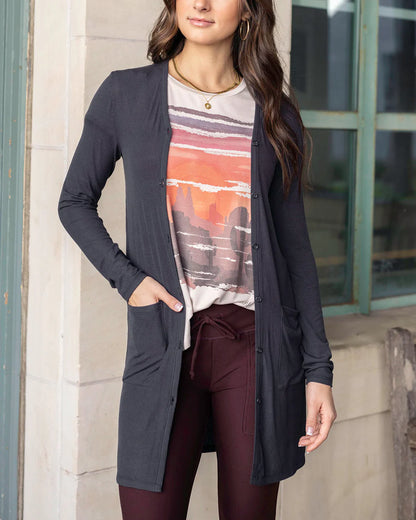 Lightweight Ribbed Cardigan
