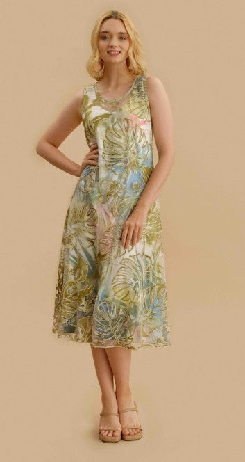 Shadowed Tropics/Cabana Green Dress SALE