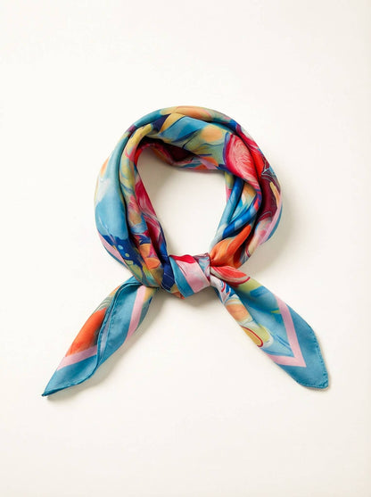 Maribel – Spring/Summer Silk-Feel Floral Square Scarf