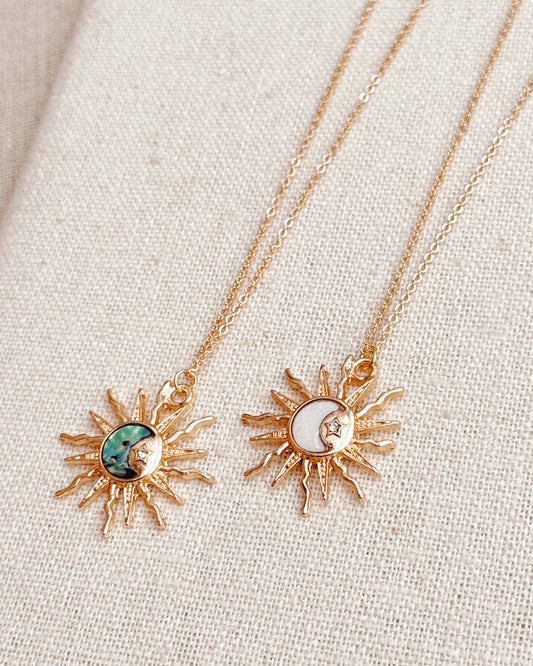 Sun, Moon, Stars Shell Charm Necklace 248852
