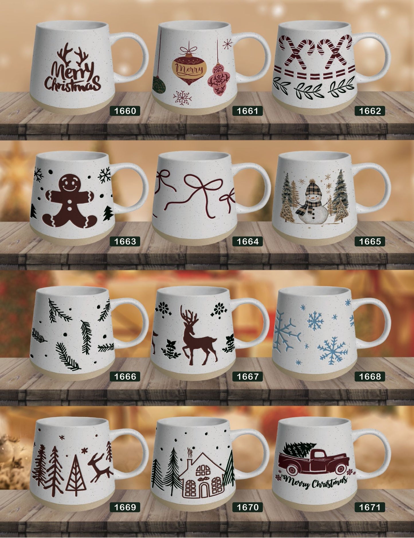 Holiday Stoneware Mugs