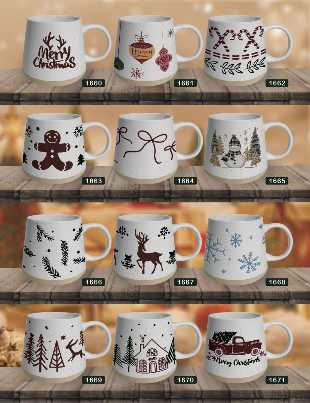 Holiday Stoneware Mugs