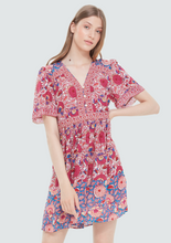 Load image into Gallery viewer, Ruffle Sleeve Jacquard Mini Dress PLUS
