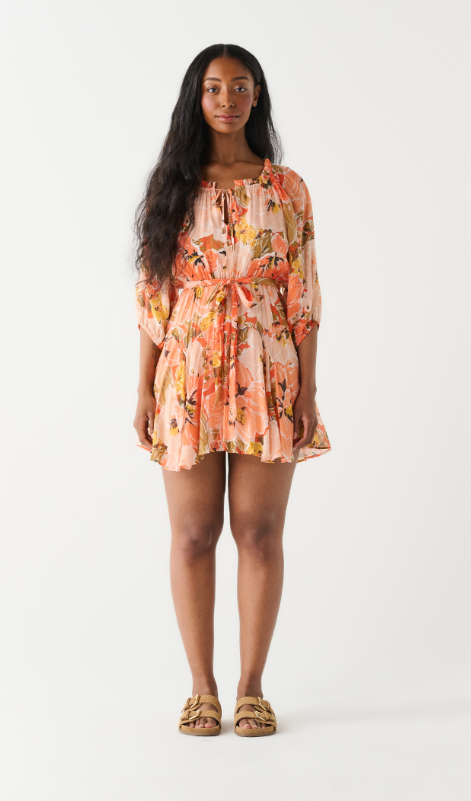 Puff Sleeve Mini Dress with Belt SALE