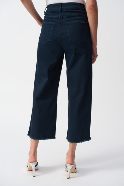 Claudia | Culotte Jeans With Embellished Front Seam 241903F25
