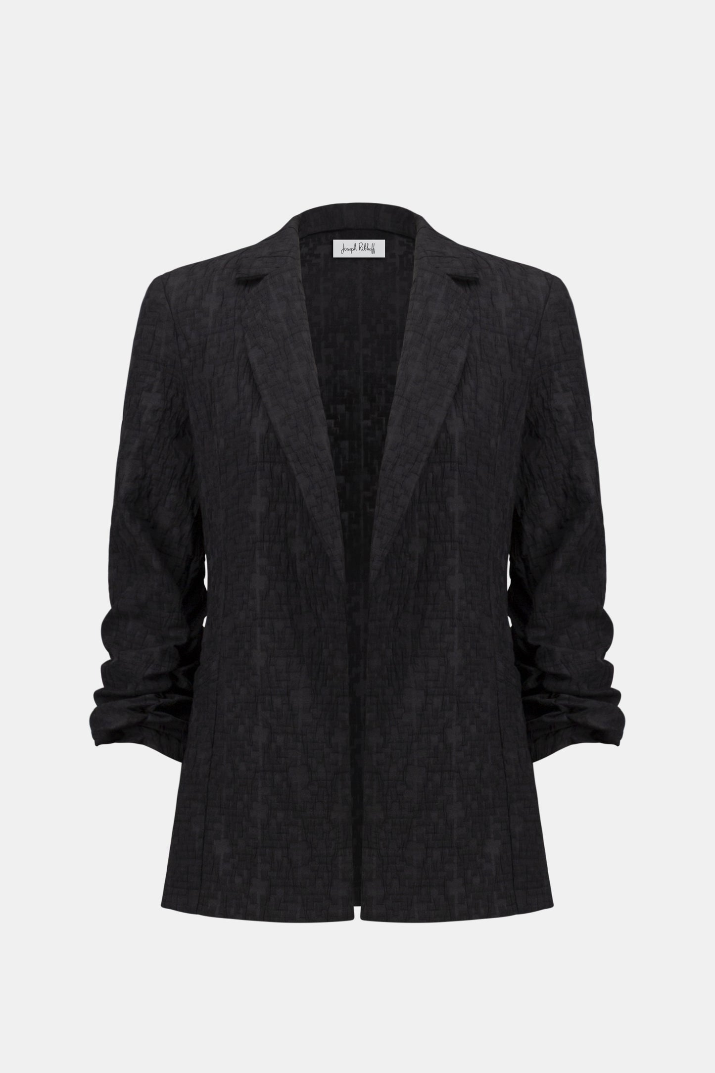 Woven Jacquard Texture Boxy Blazer 242034S26