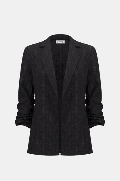 Woven Jacquard Texture Boxy Blazer 242034S26