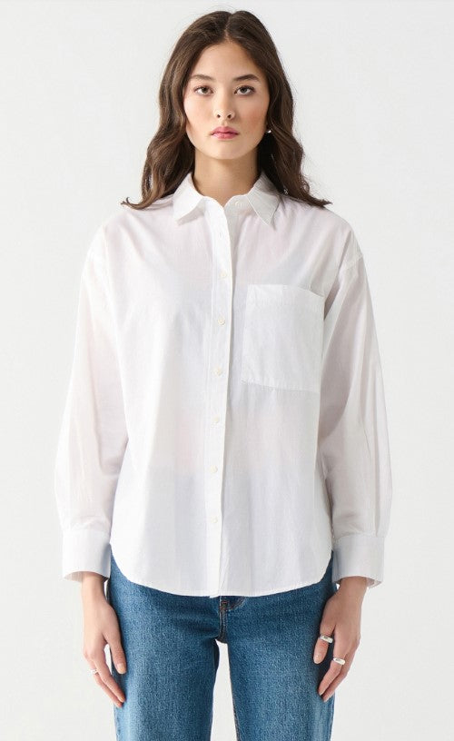 Poplin Button Front Shirt
