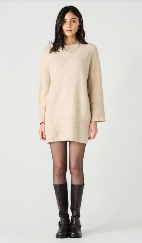 Crewneck Mini Sweater Dress