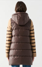 Load image into Gallery viewer, Hooded Faux Leather Puffer Vest
