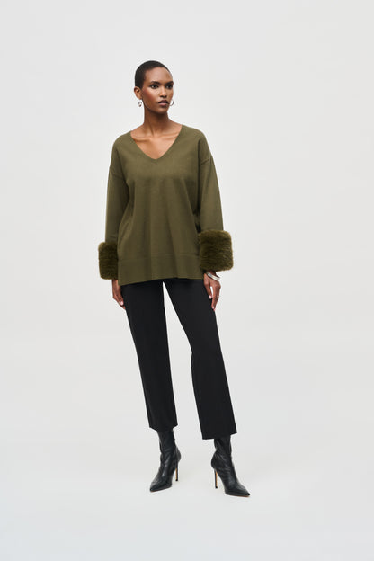 Heavy Knit Straight Pull-On Pants 243049F25