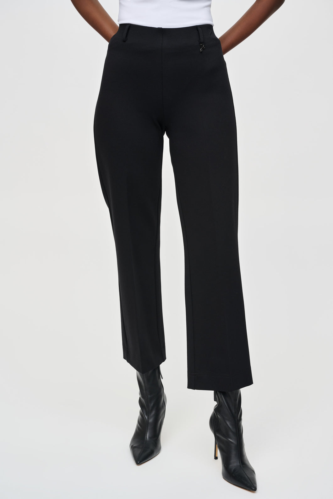 Heavy Knit Straight Pull-On Pants 243049F25
