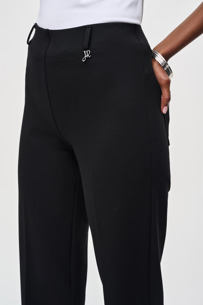 Heavy Knit Straight Pull-On Pants 243049F25