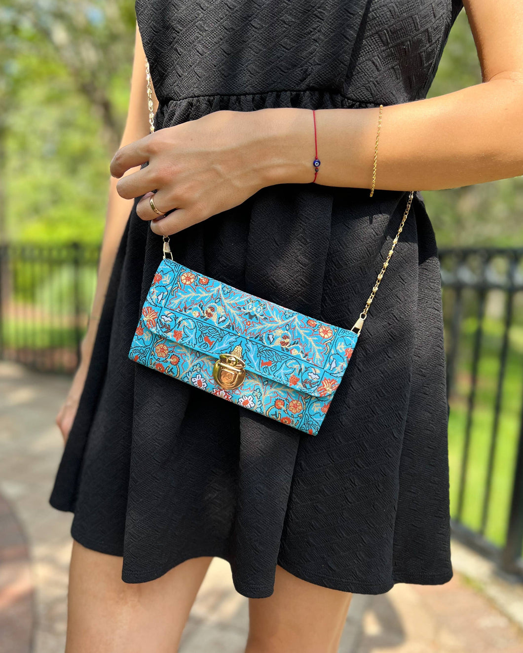 Turquoise Turkish Crossbody Bag