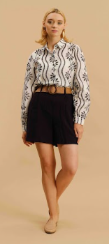 White Eyelet Woven Blouse