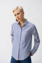 Load image into Gallery viewer, Striped Stretch Cotton Shirt 251942
