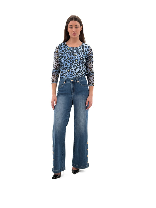 Wide Leg Button Jean SALE
