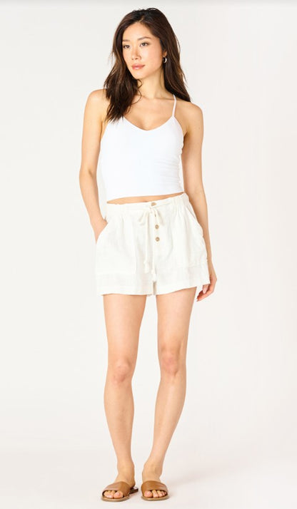 Button Front Drawstring Shorts SALE