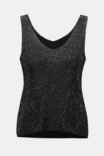 Load image into Gallery viewer, Metallic Knitted Camisole with Rhinestones 252915F25

