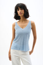 Load image into Gallery viewer, Metallic Knitted Camisole with Rhinestones 252915S26
