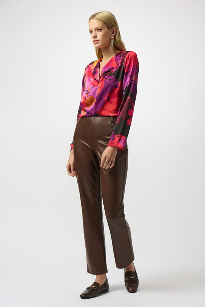 Recycled Satin Floral Print Straight Top 253075 SALE