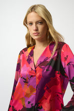 Load image into Gallery viewer, Recycled Satin Floral Print Straight Top 253075
