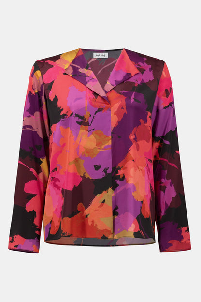 Recycled Satin Floral Print Straight Top 253075 SALE