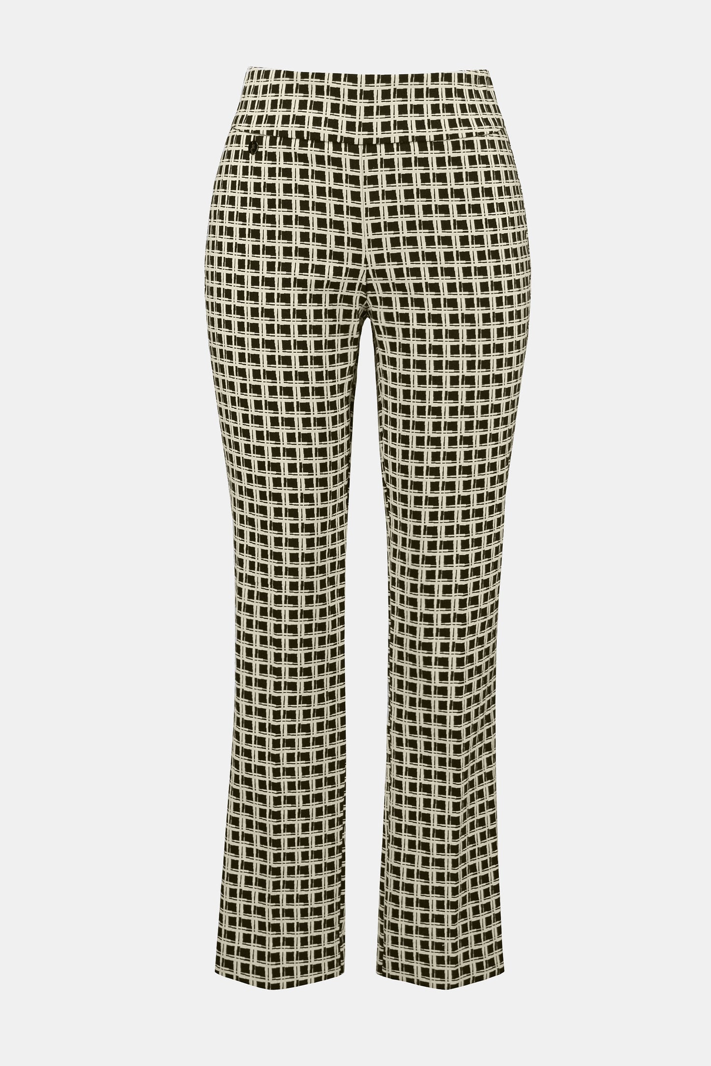 Jacquard Geometric Print Straight Pull-On Pants 253098-SALE