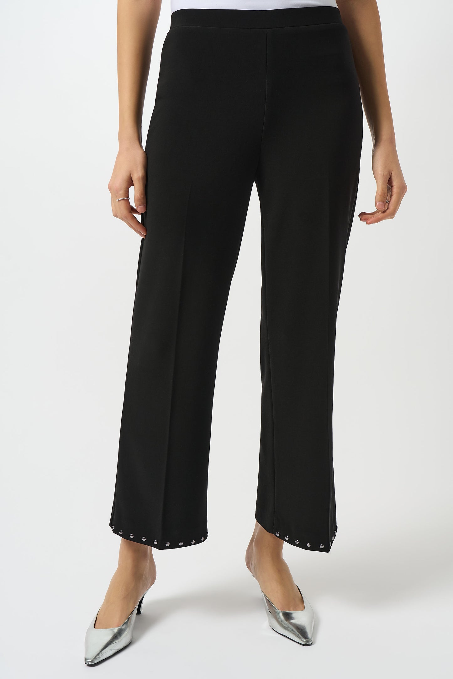 Silky Knit Wide-Leg Pull-On Pants 253192