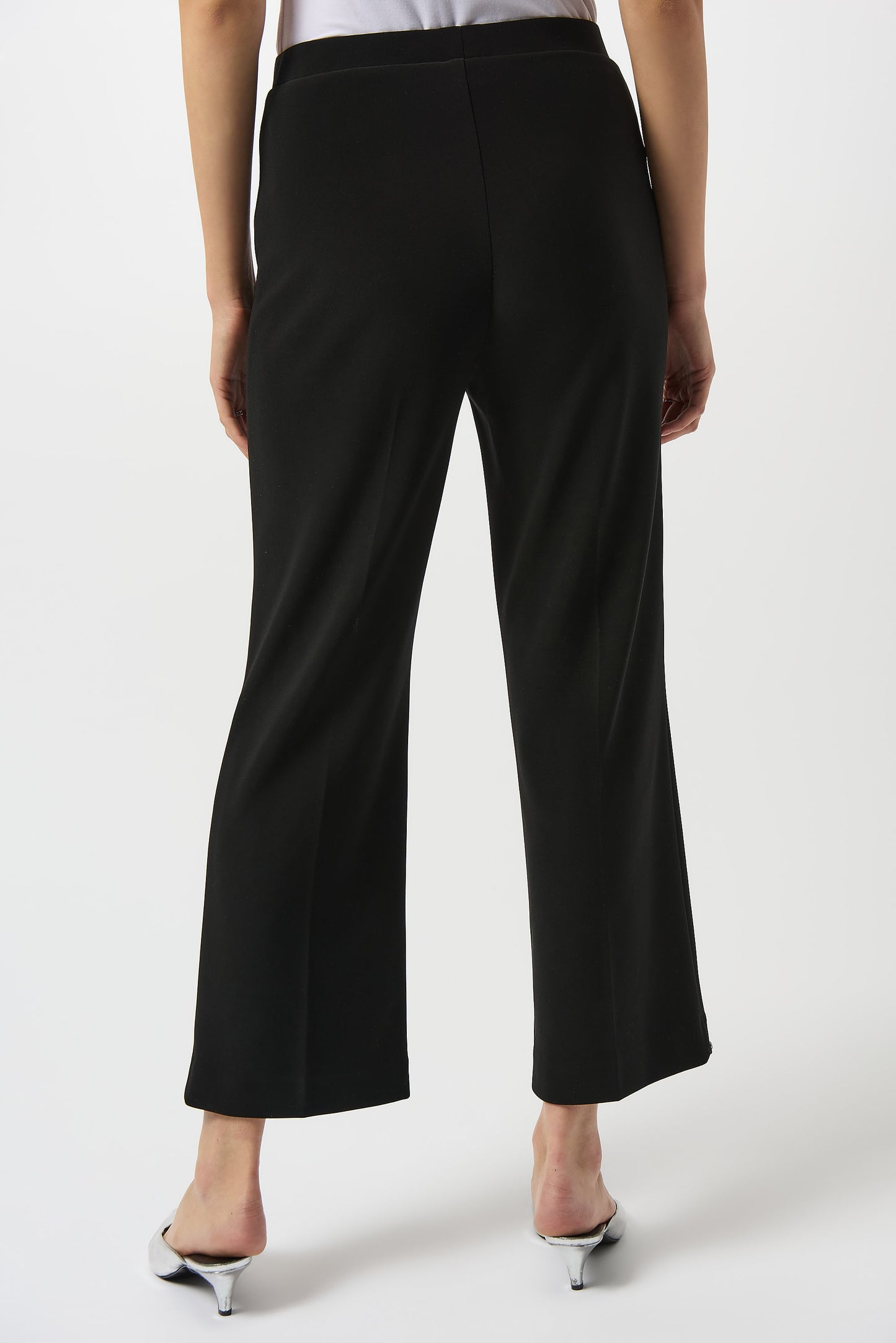 Silky Knit Wide-Leg Pull-On Pants 253192