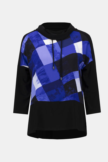 Silky Knit Plaid Print Boxy Tunic 253265 SALE