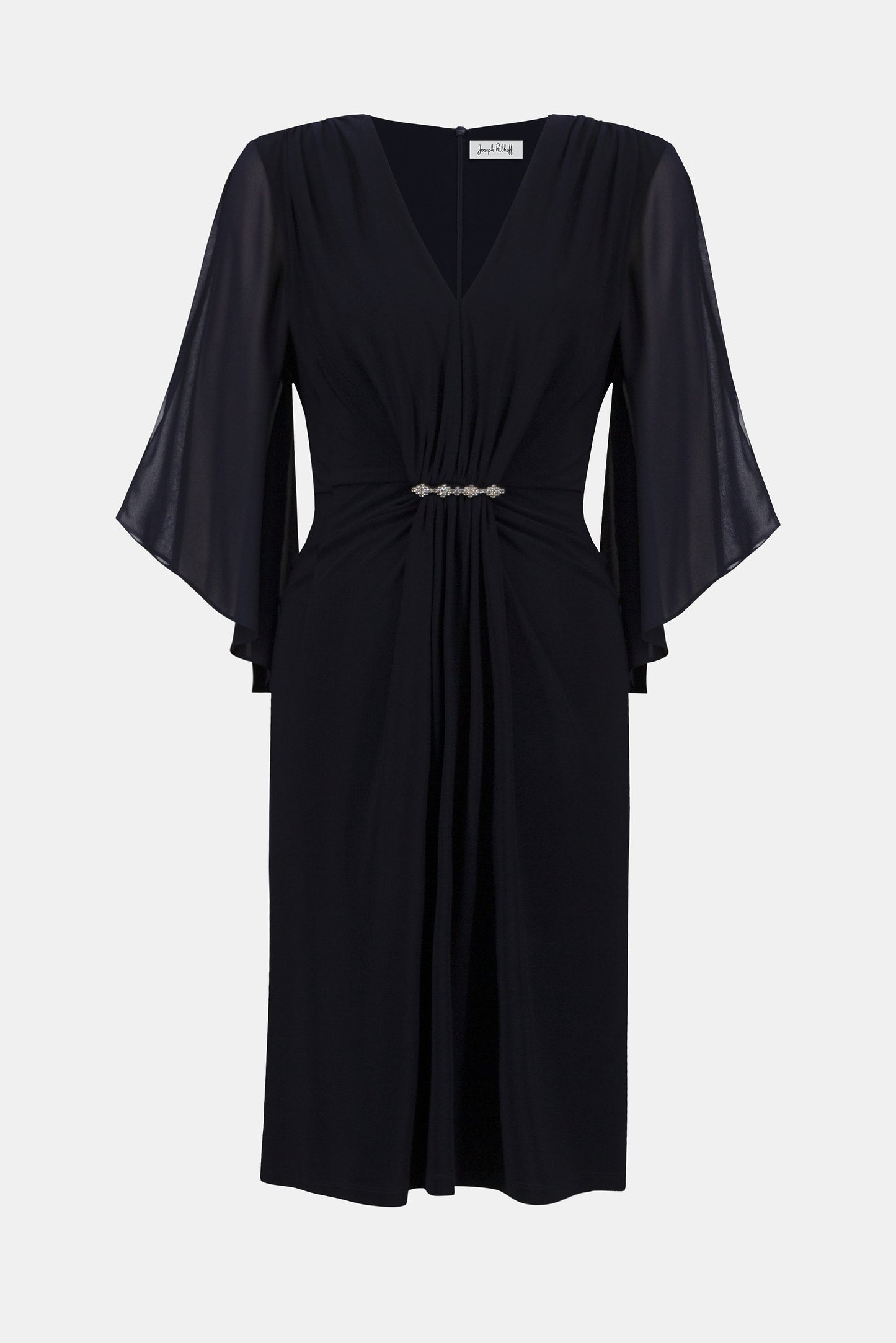 Signature | Silky Knit & Chiffon Sheath Dress 253728