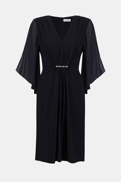 Signature | Silky Knit & Chiffon Sheath Dress 253728