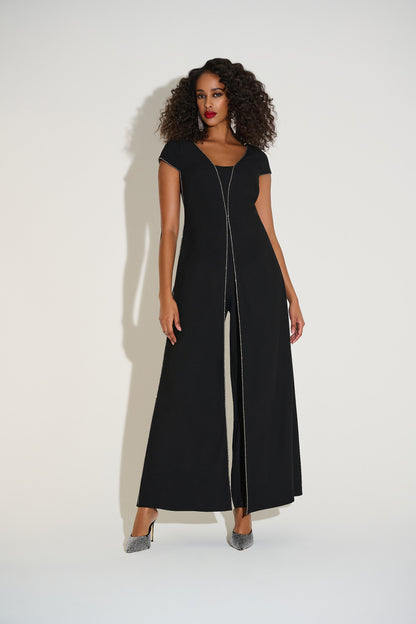 Signature | Woven Wide Leg Jumpsuit with Rhinestone Detail 253757-SALE
