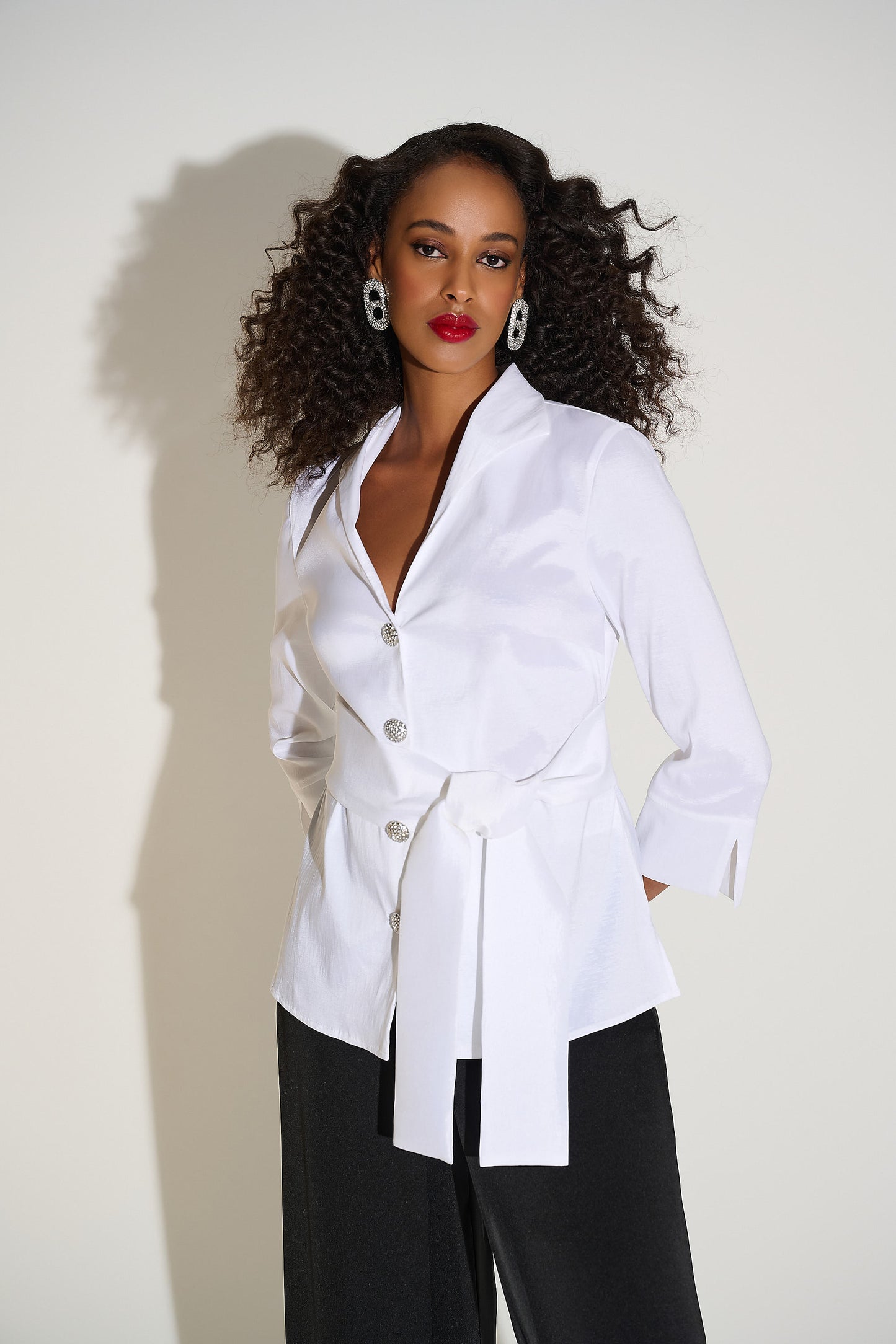 Signature | Stretch Taffeta Fitted Blouse 253797